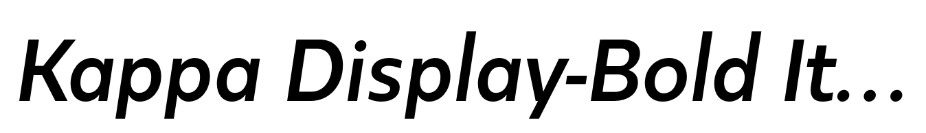Kappa Display-Bold Italic